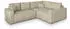 Masseno Eronis R-S Ecksofa L-Form mit Schlaffunktion & Bettkasten, Creme (ERONIS R-S POSO 100)
