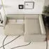 Masseno Eronis R-S Ecksofa L-Form mit Schlaffunktion & Bettkasten, Creme (ERONIS R-S POSO 100)