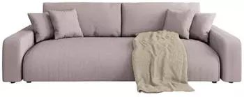 S-Style M&ouml;bel Emma Schlafsofa mit Bettkasten Cordstoff Puderrosa (Emma)