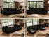 MKS Meble Axel U Ecksofa U-Form mit Schlaffunktion, Boucle Schwarz, Metallbeine