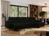 MKS Meble Axel U Ecksofa U-Form mit Schlaffunktion, Boucle Schwarz, Metallbeine
