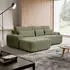 Beautysofa Oliver Ecksofa mit Schlaffunktion & Bettkasten, Bouclé, Hellgrün, L-Form links (Oliver)