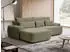 Beautysofa Oliver Ecksofa mit Schlaffunktion & Bettkasten, Bouclé, Hellgrün, L-Form links (Oliver)