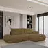 Masseno FLUMA R-S Ecksofa L-Form Bouclé-Stoff Orange mit Schlaffunktion & Bettkasten (FLUMA R-S QUELLE 17)