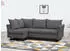 Beautysofa Neron Ecksofa mit Schlaffunktion & 2 Bettkästen, L-Form links, Dunkelgrau (Gemma 93)