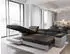 Masseno ELMA L-S Ecksofa L-Form mit Schlaffunktion & Bettkasten, Velours, Grau, 280x205cm (ELMA L-S MONOLITH 85 + MONOLITH 84)