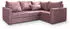 Masseno Lireno R-S Ecksofa L-Form mit Schlaffunktion & Bettkasten, Rosa, 220x153cm (LIRENO R-S KRONOS 27)