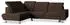 Masseno LERMA R-S Ecksofa L-Form mit Schlaffunktion & Bettkasten, Velours, Braun, 253x190cm (LERMA R-S MONOLITH 29)