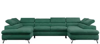 MKS Peter U Wohnlandschaft 6-Sitzer U-Form T&uuml;rkis 346x76x208cm