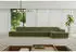 ALTDECOR IREA-L3-v2 Ecksofa L-Form 5-Sitzer Textil Grün/Platin 412x165cm