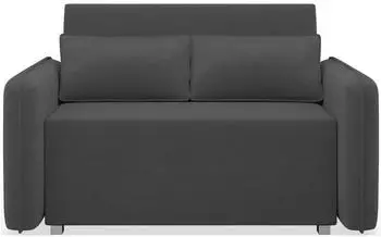Selsey Duelia 2-Sitzer Schlafsofa mit Bettkasten, Chenille hydrophob, Graphitgrau