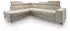 Masseno Alvoro L-S Ecksofa L-Form Velours Creme mit Schlaffunktion & Bettkasten (ALVORO L-S MATT VELVET 06)