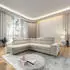 Masseno Alvoro L-S Ecksofa L-Form Velours Creme mit Schlaffunktion & Bettkasten (ALVORO L-S MATT VELVET 06)
