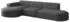 Fun Möbel Ecksofa Designersofa PALMA Stoff Ascot 296 cm Ottomane Links graphitfarben