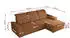 MKS Meble Madrito L Ecksofa L-Form mit Schlaffunktion und Bettkasten, Orange