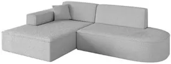 ALTDECOR IREA-L1-v4 Ecksofa L-Form Ottomane Links Hellgrau Textil 232x165cm (IREA-L1-v4)