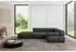 ALTDECOR Felto-L1 Ecksofa L-Form 5-Sitzer Velours Schwarz 285x190cm (Felto-L1)