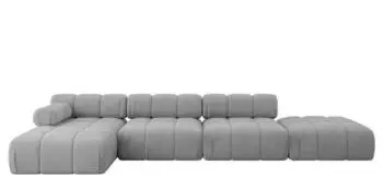 ALTDECOR Lizur-L2 Ecksofa L-Form 6-Sitzer 380x160cm Hellgrau (800001554764)