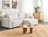Beliani Karila Ecksofa 3-Sitzer mit Schlaffunktion und Stauraum, Stoff, Beige, Links (Karila)
