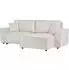 Beliani Karila Ecksofa 3-Sitzer mit Schlaffunktion und Stauraum, Stoff, Beige, Links (Karila)