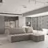 Masseno DOMIRA Ecksofa L-Form mit Schlaffunktion & Bettkasten, Beige, 200x141cm (DOMIRA PAROS 02)
