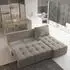 Masseno DOMIRA Ecksofa L-Form mit Schlaffunktion & Bettkasten, Beige, 200x141cm (DOMIRA PAROS 02)