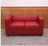 MCW Lille-S-2 2-Sitzer Loungesofa Leder, Rot (Lille-S-2)