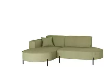 Fun M&ouml;bel Valencia XS Ecksofa Stoff Scala Kiwi Ottomane Links (VALENCIA XS)