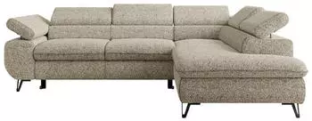 MKS Meble Pablo L Ecksofa L-Form Schlaffunktion Bettkasten Wellenfederung Beige