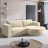 Masseno Sorela M R-S Ecksofa L-Form mit Schlaffunktion & Bettkasten, Creme (SORELA M R-S MONOLITH 04)