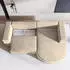 Masseno Sorela M R-S Ecksofa L-Form mit Schlaffunktion & Bettkasten, Creme (SORELA M R-S MONOLITH 04)