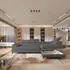 Masseno Favien R-S Ecksofa L-Form Bouclé-Stoff Grau mit Schlaffunktion und Bettkasten (FAVIEN R-S QUELLE 92)