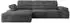 MKS Meble Rilasso L Ecksofa L-Form elektrisch, Relaxfunktion, Dunkelgrau Cord