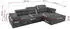 MKS Meble Rilasso L Ecksofa L-Form elektrisch, Relaxfunktion, Dunkelgrau Cord