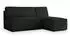 Masseno Briso M Ecksofa L-Form mit Schlaffunktion & Bettkasten, Schwarz (BRISO M MONOLITH 95)