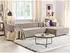 Beliani Vernon Ecksofa 3-Sitzer Samt Taupe Chaiselongue links