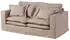 Massivmoebel24 Kingston Hussensofa 2-Sitzer Polyester beige 196x108x76cm (68-920-100-0200)
