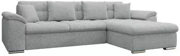 Mirjan24 Diana Premium Ecksofa Hellgrau Textil Ottomane rechts 280x160cm