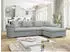 Mirjan24 Diana Premium Ecksofa Hellgrau Textil Ottomane rechts 280x160cm
