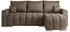 MKS Meble Kirasso L Ecksofa mit Schlaffunktion und Bettkasten, Braun Velvet (Kirasso L)