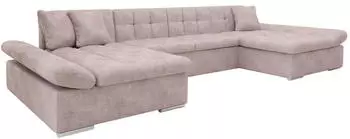 Mirjan24 Alia Premium Ecksofa U-Form Schlaffunktion, Hellrosa, Textil (Alia Premium)