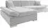 Mirjan24 Malwi Premium Ecksofa L-Form mit Schlaffunktion und Bettkasten, Textil, Silber (278x161cm)