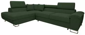 Mirjan24 Cotere Cord Ecksofa L-Form mit Schlaffunktion und Bettkasten, 270x202cm