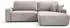 Beautysofa TORRE Ecksofa L-Form mit Schlaffunktion & Bettkasten, Hellbeige (Velo 621)