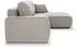 Beautysofa TORRE Ecksofa L-Form mit Schlaffunktion & Bettkasten, Hellbeige (Velo 621)