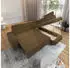 Masseno Alvoro R-S Ecksofa L-Form mit Schlaffunktion & Bettkasten, Orange, Bouclé (ALVORO R-S QUELLE 17)