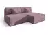Masseno Fioro M Ecksofa L-Form Velours Lila mit Schlaffunktion & Bettkasten (FIORO M MONOLITH 62)