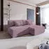 Masseno Fioro M Ecksofa L-Form Velours Lila mit Schlaffunktion & Bettkasten (FIORO M MONOLITH 62)