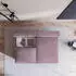 Masseno Fioro M Ecksofa L-Form Velours Lila mit Schlaffunktion & Bettkasten (FIORO M MONOLITH 62)