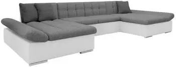 Mirjan24 Alia Lux Ecksofa U-Form mit Schlaffunktion & Bettkasten, 360x75x160cm